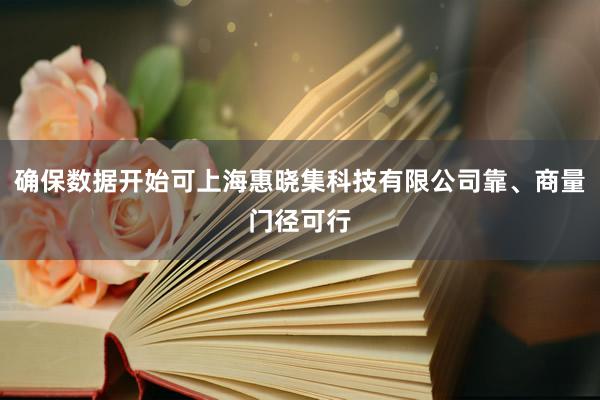 确保数据开始可上海惠晓集科技有限公司靠、商量门径可行